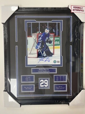FELIX POTVIN - AUTOGRAPHED TORONTO MAPLE LEAFS 16X20 FRAME