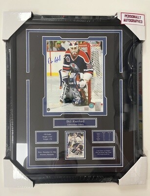 BILL RANFORD - AUTOGRAPHED EDMONTON OILERS 16X20 FRAME