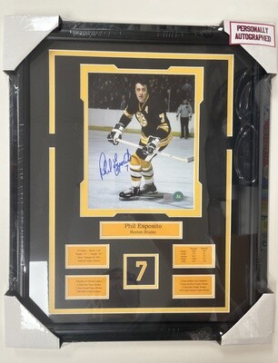 PHIL ESPOSITO - AUTOGRAPHED BOSTON BRUINS 16X20 FRAME