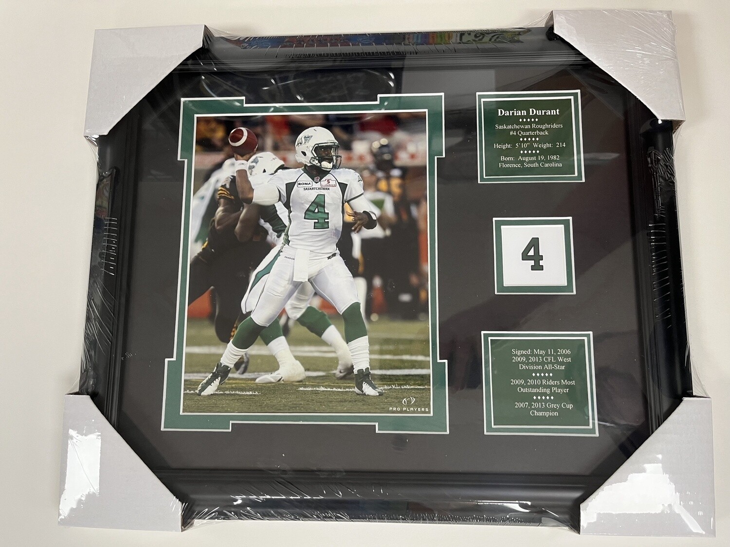 DARIAN DURANT - SASKATCHEWAN ROUGHRIDERS 13X16 FRAME