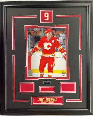 LANNY MCDONALD - LIMITED EDITION 16X20 FRAME #/10 CALGARY FLAMES