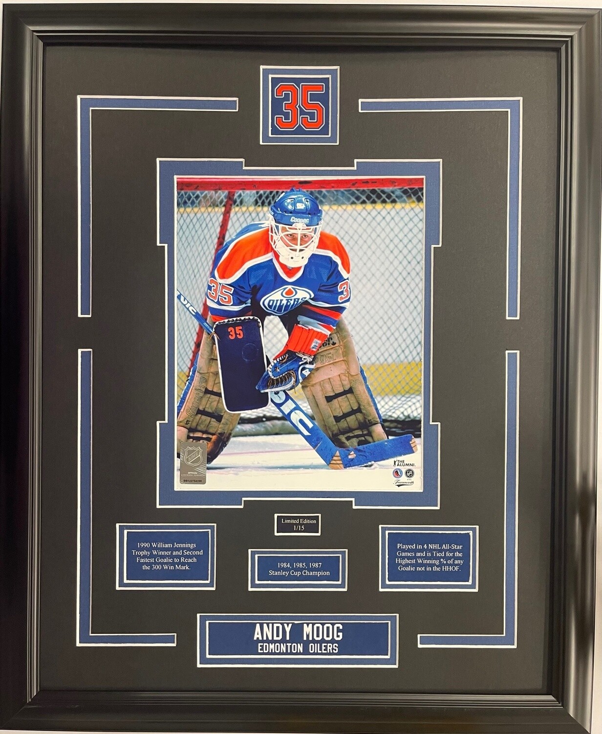 ANDY MOOG - LIMITED EDITION 16X20 FRAME #/15 EDMONTON OILERS