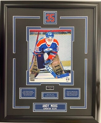 ANDY MOOG - LIMITED EDITION 16X20 FRAME #/15 EDMONTON OILERS
