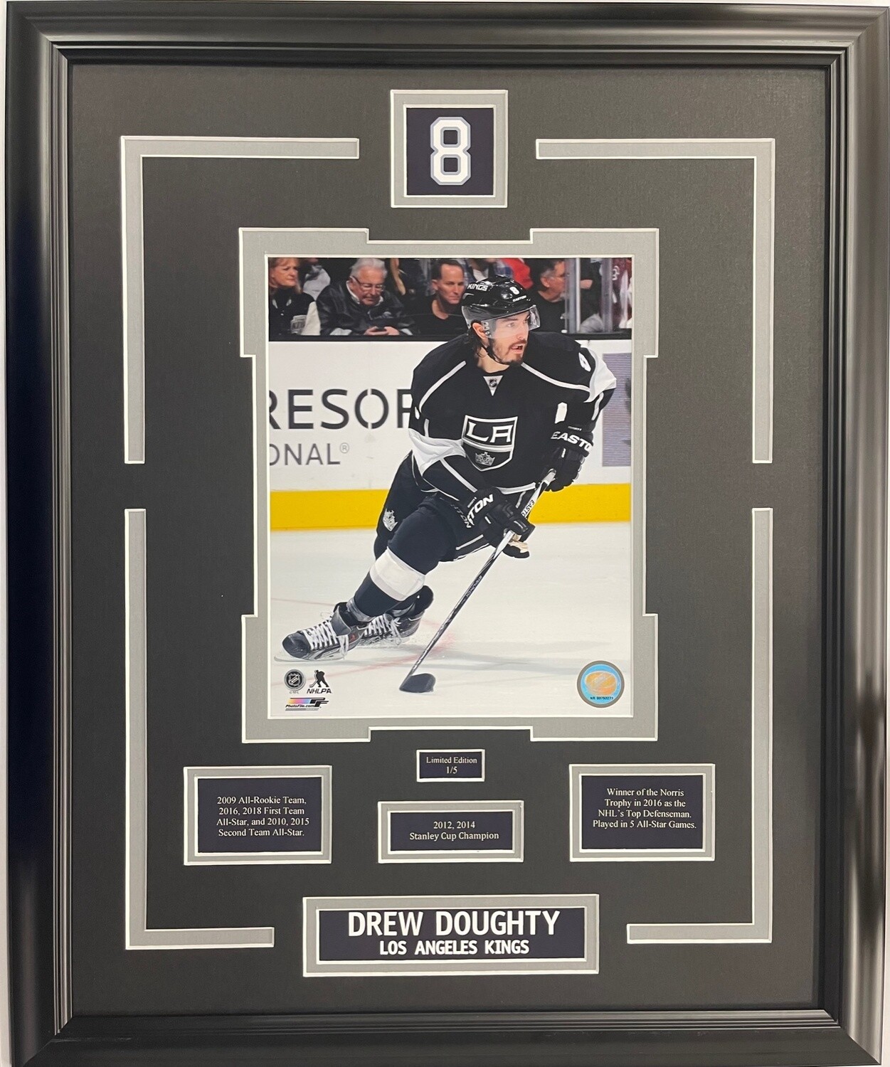 DREW DOUGHTY - LIMITED EDITION 16X20 FRAME #/5 LOS ANGELES KINGS