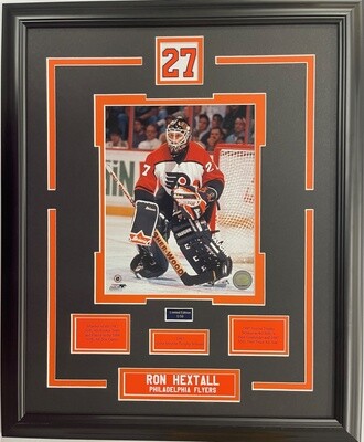RON HEXTALL - LIMITED EDITION 16X20 FRAME #/10 - PHILADELPHIA FLYERS