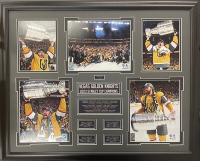 VEGAS GOLDEN KNIGHTS 2023 STANLEY CUP CHAMPIONS - 22X28 FRAME LIMITED EDITION #/25