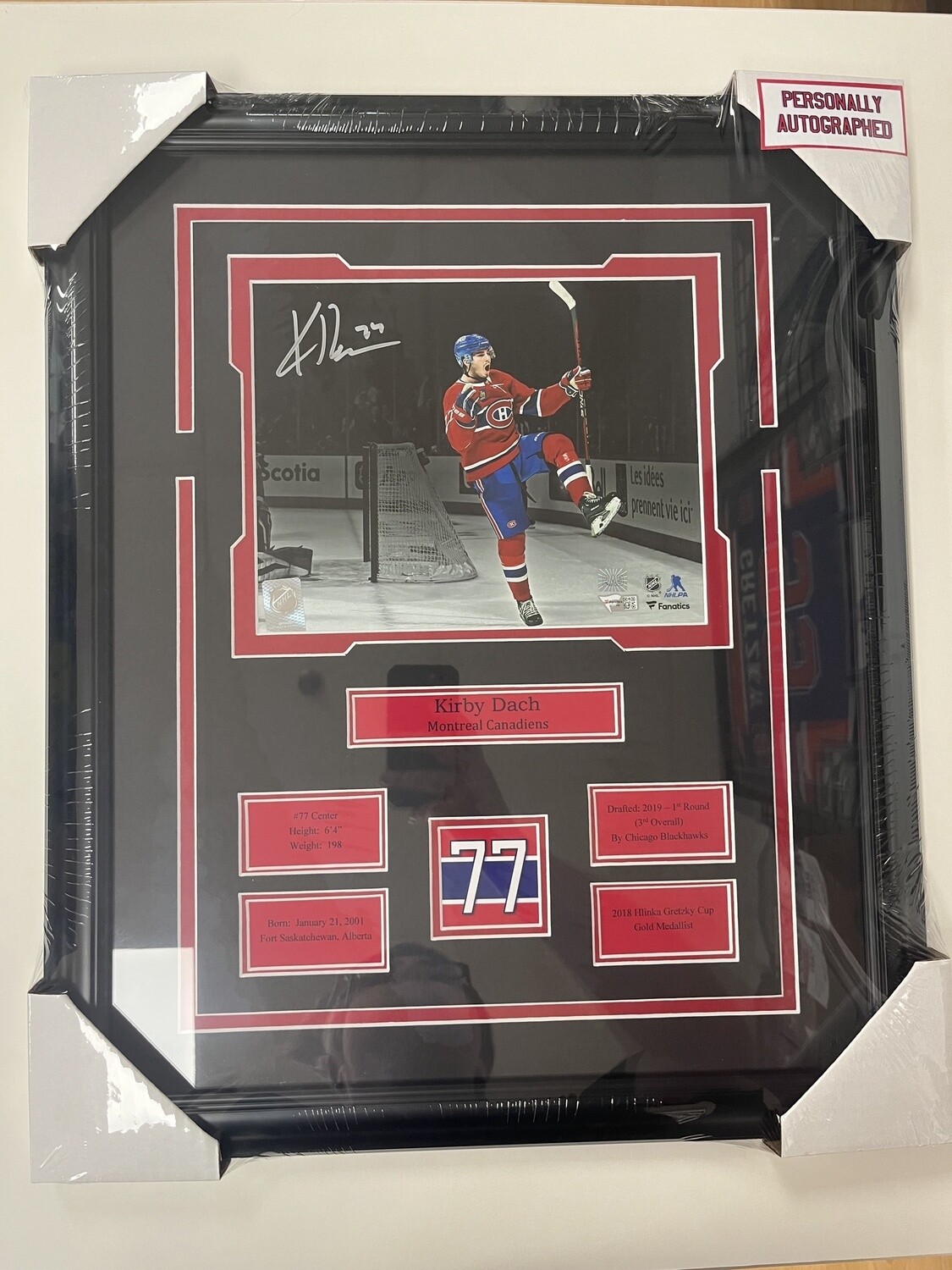 KIRBY DACH - AUTOGRAPHED MONTREAL CANADIENS 16X20 FRAME