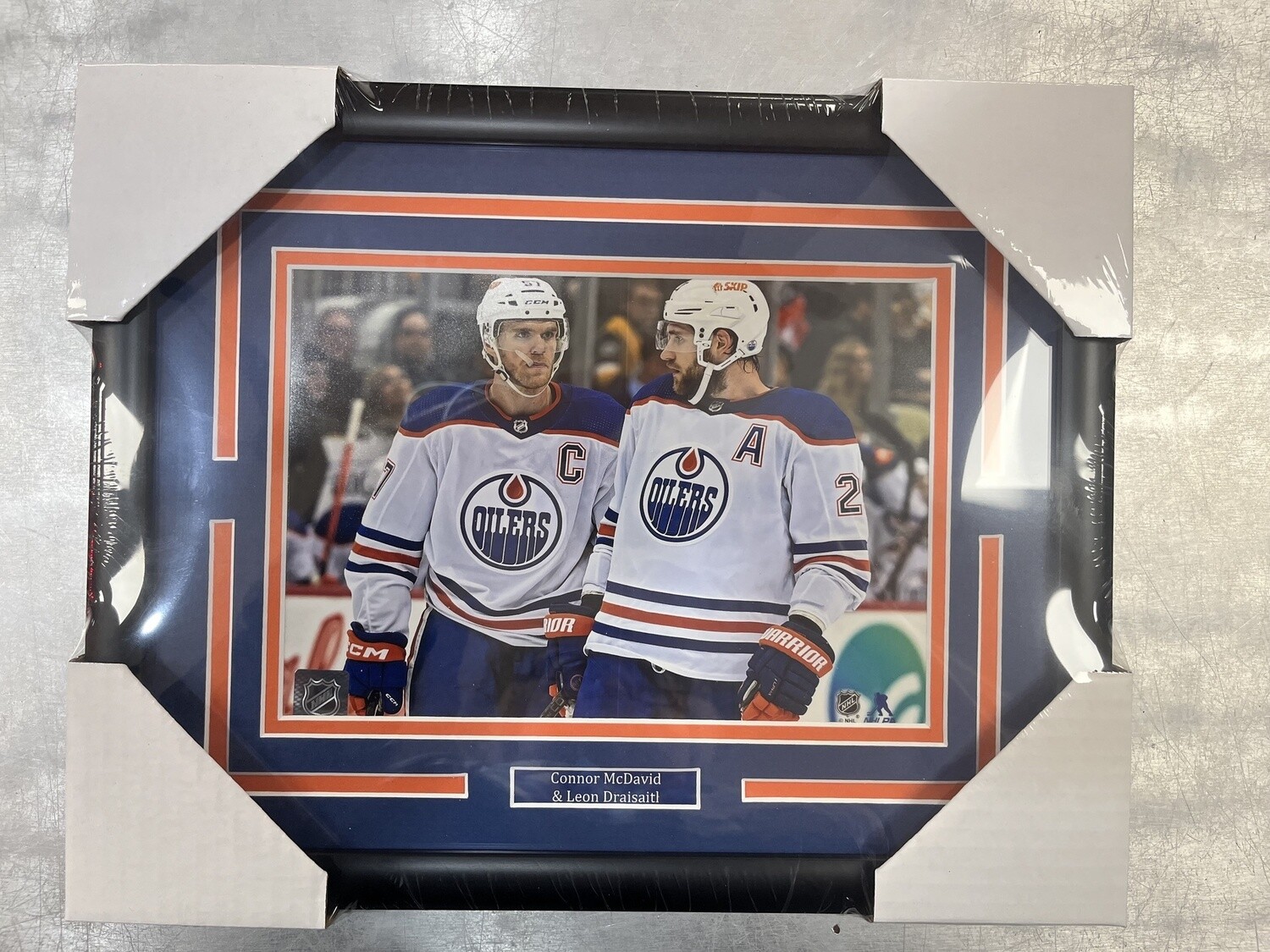 CONNOR MCDAVID AND LEON DRAISAITL - 11X14 FRAME - EDMONTON OILERS