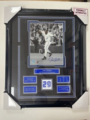 JOE CARTER - AUTOGRAPHED TORONTO BLUE JAYS 16X20 FRAME