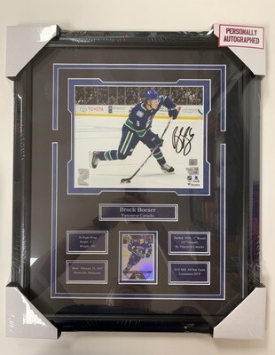 BROCK BOESER - AUTOGRAPHED VANCOUVER CANUCKS 16X20 FRAME