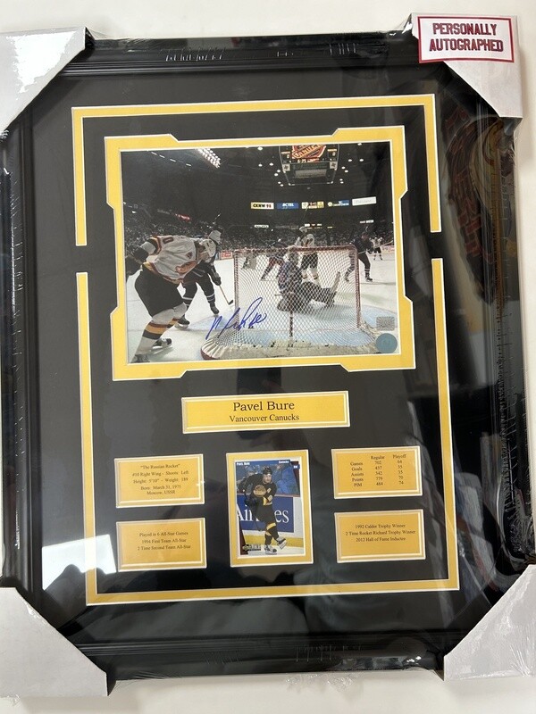 PAVEL BURE - AUTOGRAPHED VANCOUVER CANUCKS 16X20 FRAME