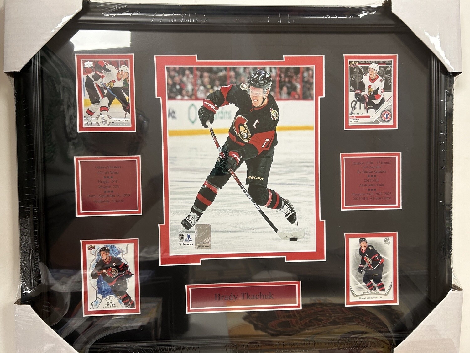 BRADY TKACHUK 8X10 PHOTO 16X20 FRAME - OTTAWA SENATORS