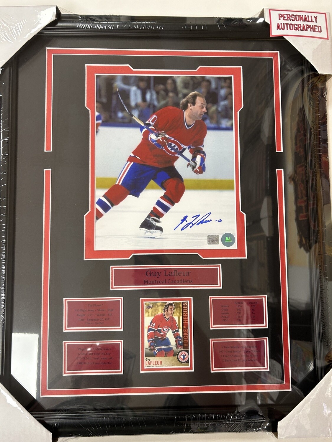 GUY LAFLEUR - AUTOGRAPHED MONTREAL CANADIENS 16X20 FRAME