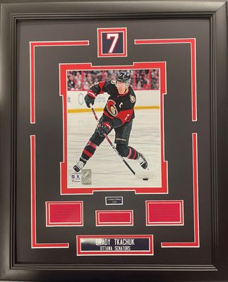 BRADY TKACHUK - LIMITED EDITION 16X20 FRAME #/20 OTTAWA SENATORS