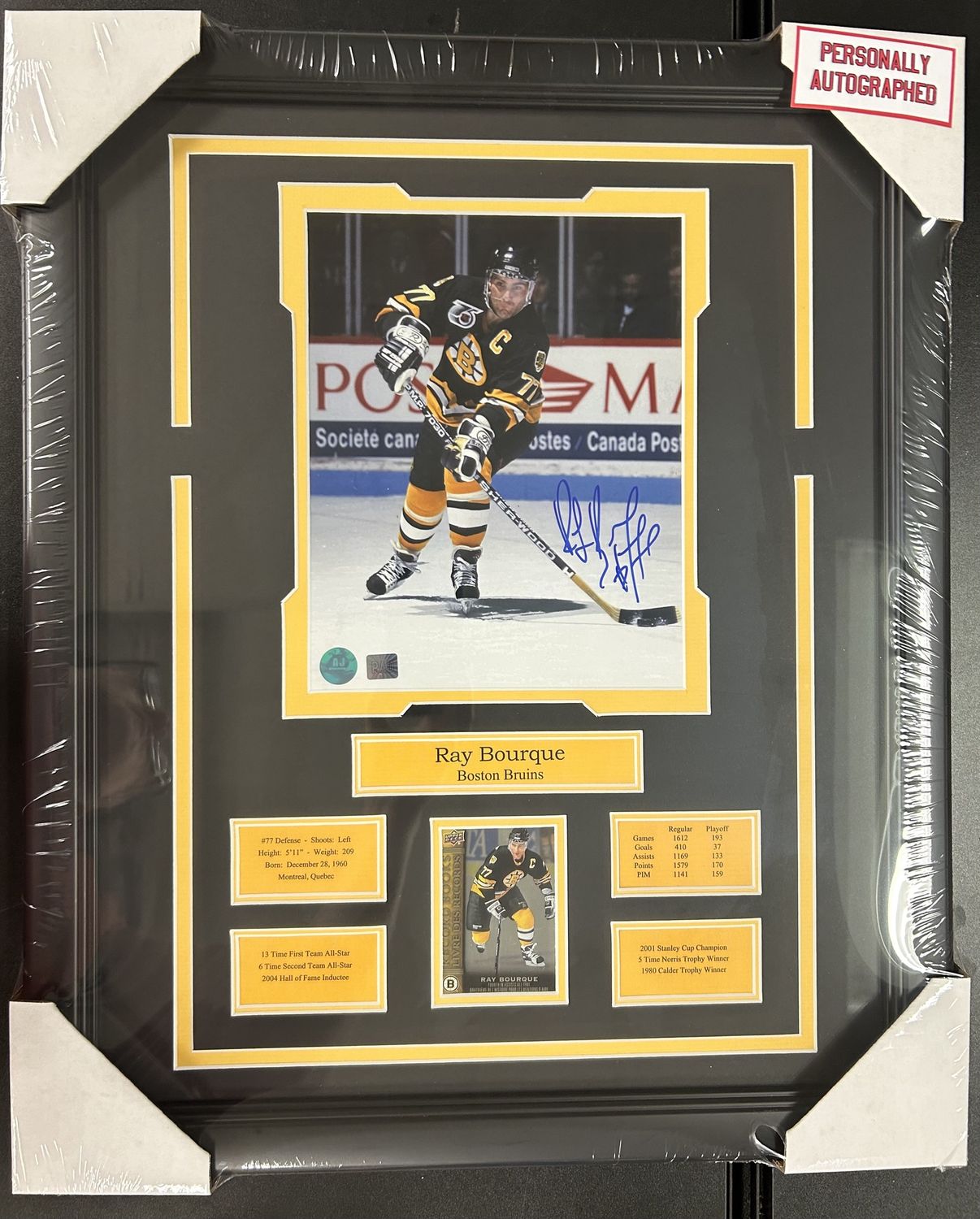 RAY BOURQUE - AUTOGRAPHED BOSTON BRUINS 16X20 FRAME