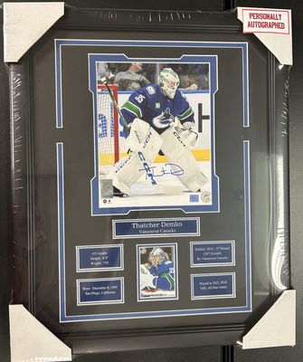 THATCHER DEMKO AUTOGRAPHED VANCOUVER CANUCKS - 16X20 FRAME