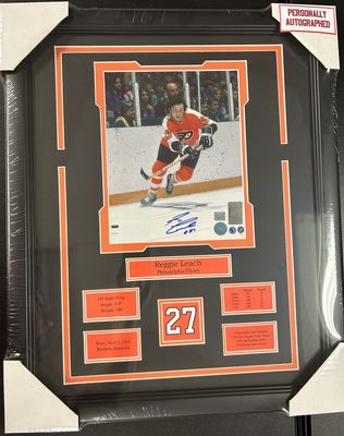 REGGIE LEACH - AUTOGRAPHED PHILADELPHIA FLYERS 16X20 FRAME