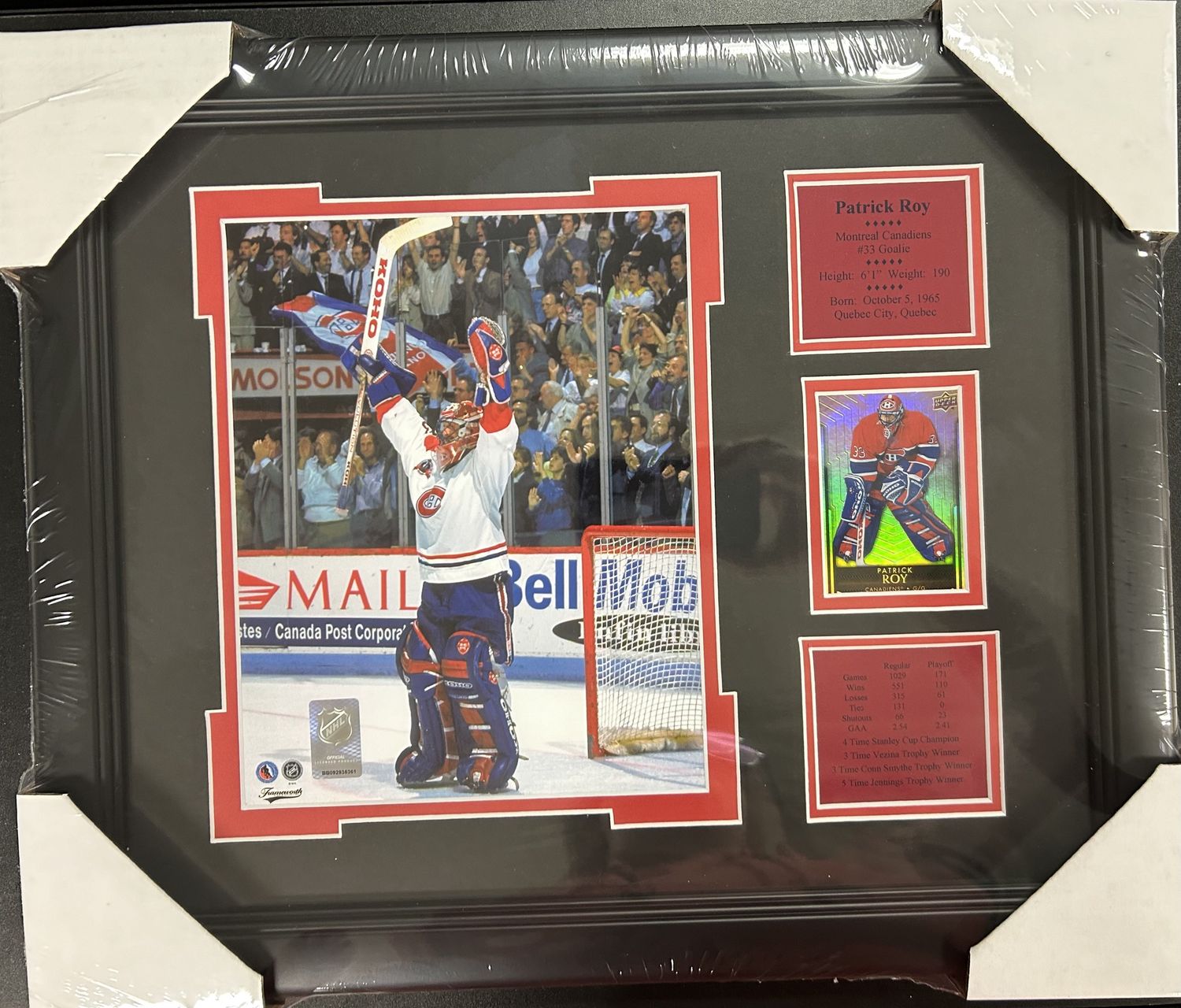 PATRICK ROY - MONTREAL CANADIENS 13X16 FRAME