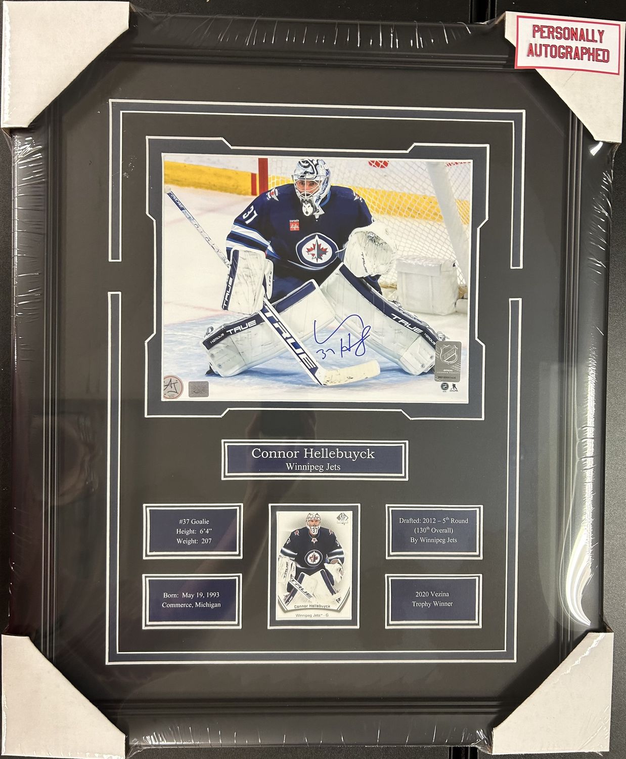 CONNOR HELLEBUYCK - AUTOGRAPHED WINNIPEG JETS 16X20 FRAME