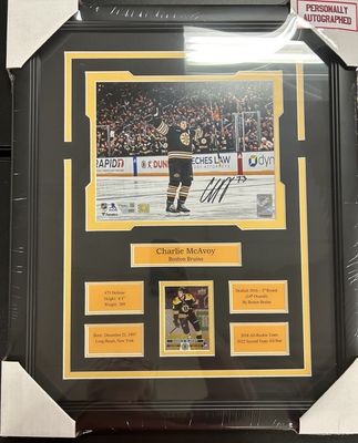 CHARLIE MCAVOY - AUTOGRAPHED BOSTON BRUINS 16X20 FRAME