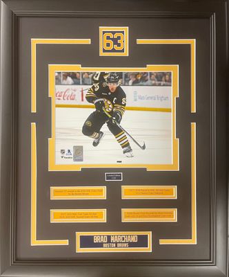 BRAD MARCHAND - LIMITED EDITION 16X20 FRAME #/20 BOSTON BRUINS