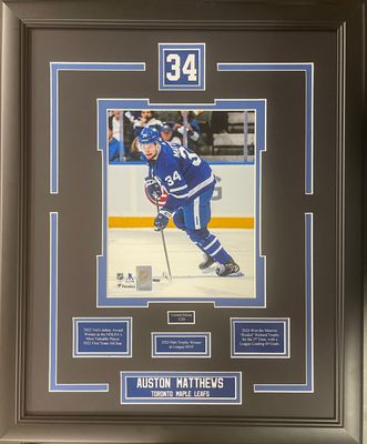 AUSTON MATTHEWS - LIMITED EDITION 16X20 FRAME #/20 TORONTO MAPLE LEAFS