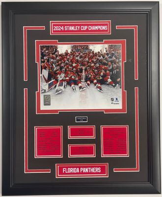 2024 STANLEY CUP CHAMPIONS - FLORIDA PANTHERS LIMITED EDITION #/20 16X20 FRAME