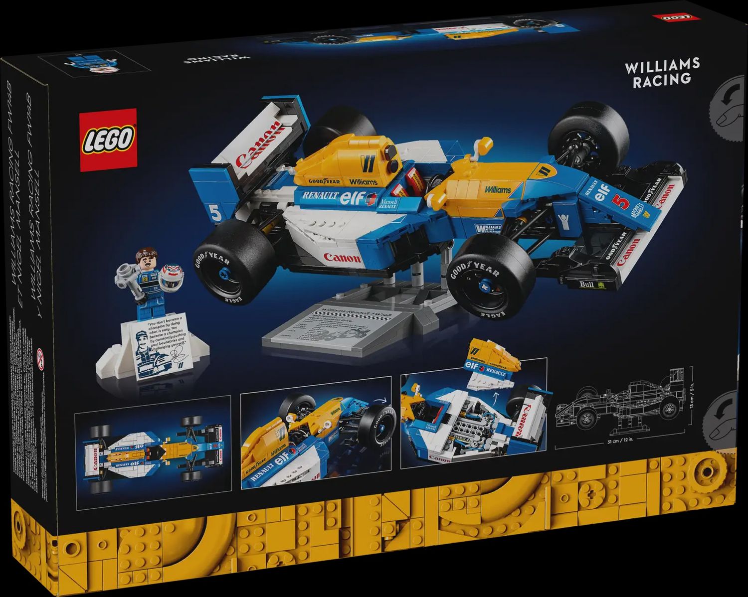 LEGO ICONS WILLIAMS RACING FW14B &amp; NIGEL MANSELL