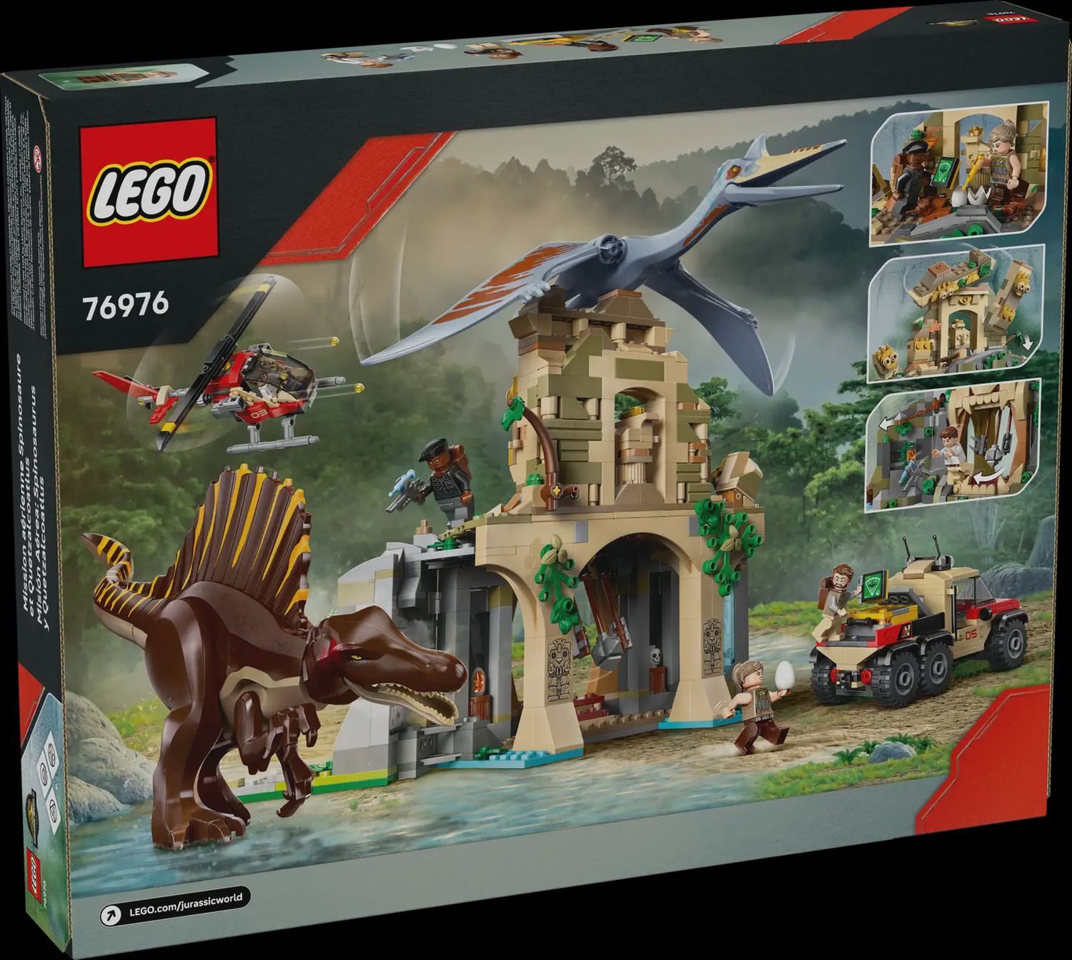 LEGO JURASSIC SPINOSAURUS &amp; QUETZALCOATLUS AIR MISSION