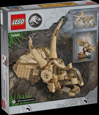 LEGO JURASSIC WORLD DINOSAUR FOSSILS TRICERATOPS SKULL