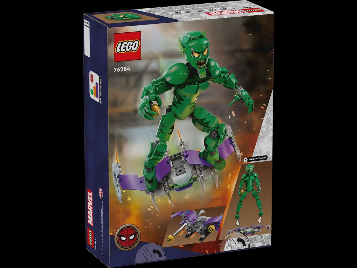 LEGO MARVEL GREEN GOBLIN CONSTRUCTION FIGURE