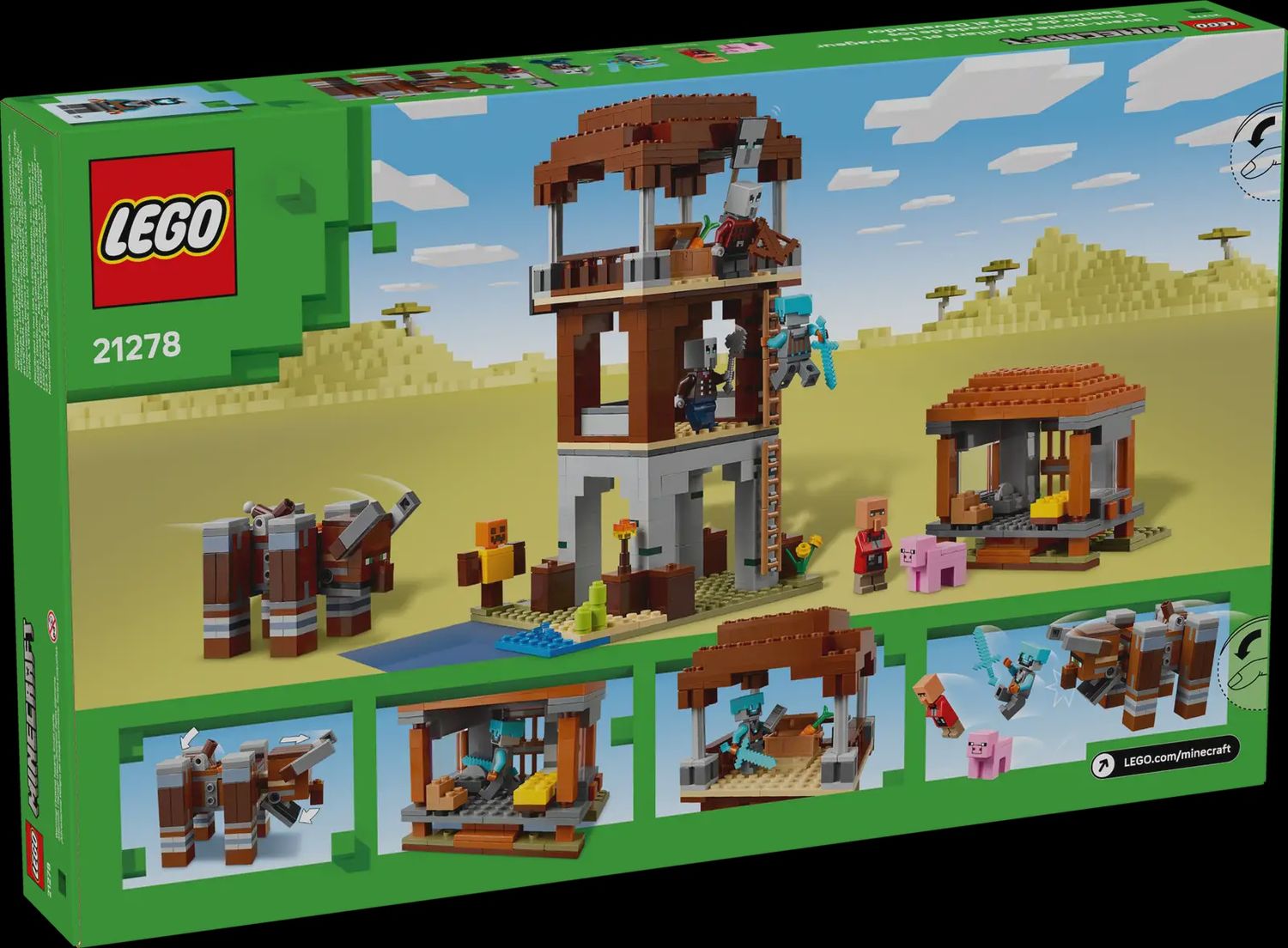 LEGO MINECRAFT THE PILLAGER OUTPOST AND RAVAGER