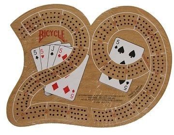 BICYCLE - LARGE 29 WOOD CRIBBAGE BOARD