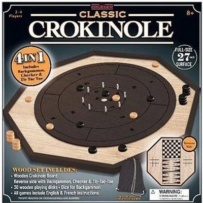27" CLASSIC CROKINOLE 4 IN 1