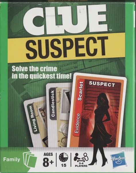 CLUE SUSPECT CARD GAME