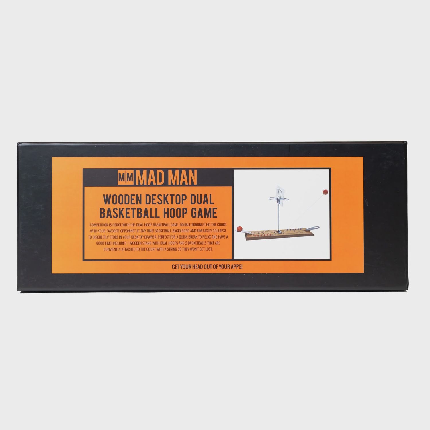 WOODEN DUAL BASKETBALL HOOP GAME