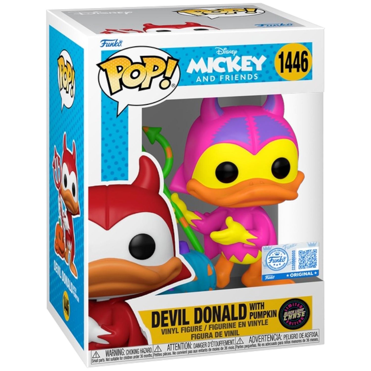 FUNKO POP! DISNEY DEVIL DONALD BLACKLIGHT CHASE