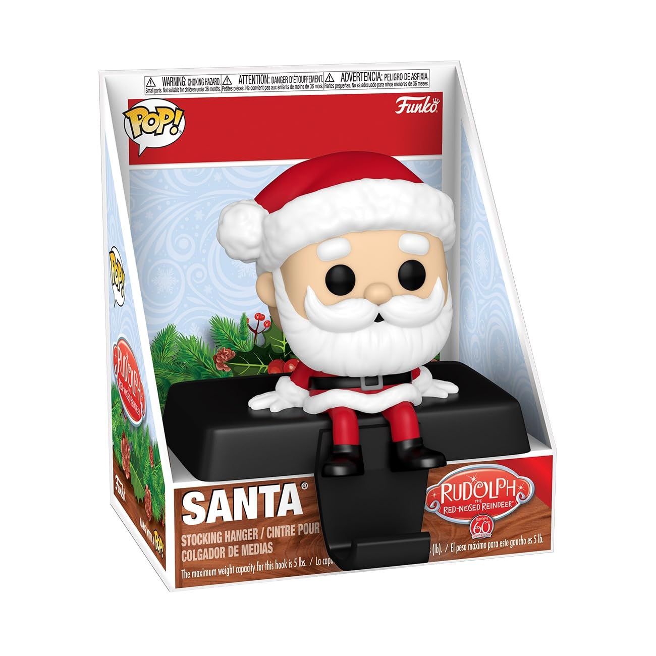 FUNKO POP! HOLIDAY EDGE-SITTER RUDOLPH SANTA CLAUS