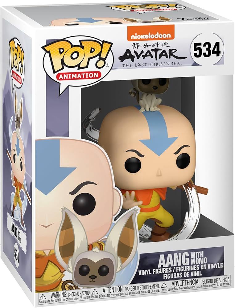 FUNKO POP! AVATAR LAST AIRBENDER AANG W/ MOMO
