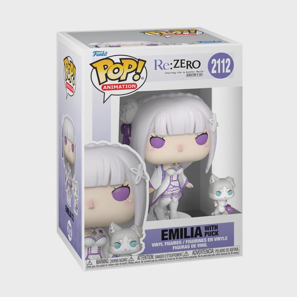 FUNKO POP! ANIME RE:ZERO EMILIA W/ PUCK
