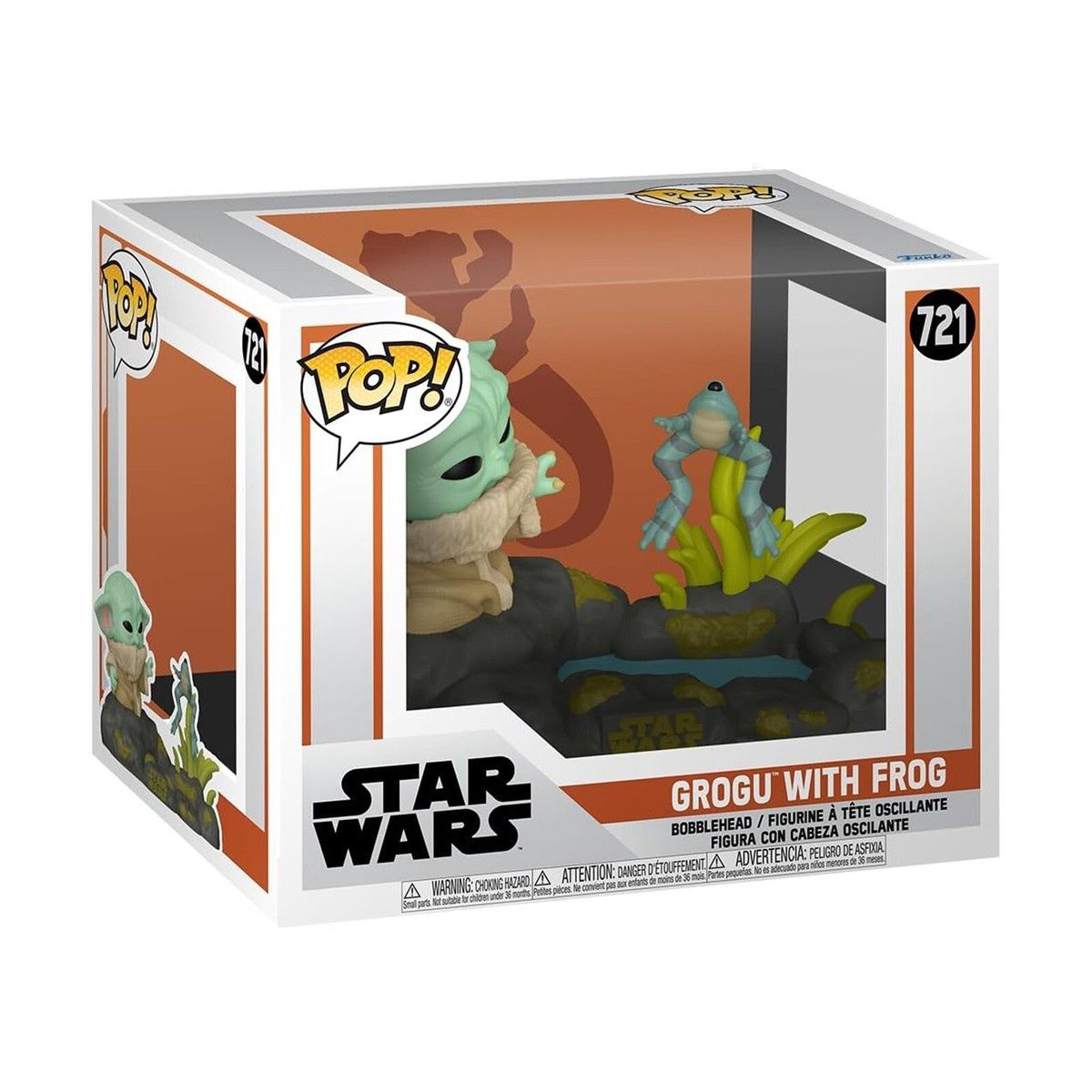 FUNKO POP! DELUXE MANDALORIAN DIN GROGU WITH FROG