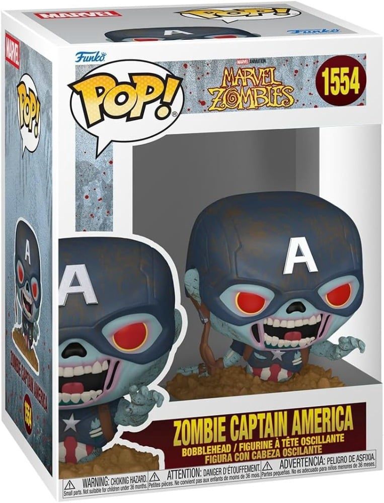 FUNKO POP! MARVEL ZOMBIES S4 CAPTAIN AMERICA