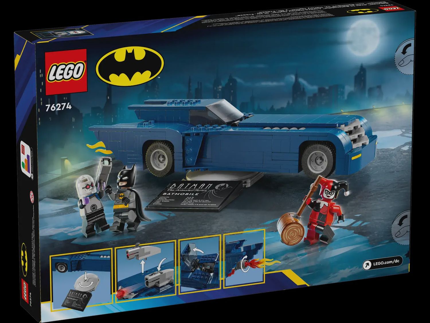 LEGO BATMAN WITH THE BATMOBILE VS HARLEY QUINN