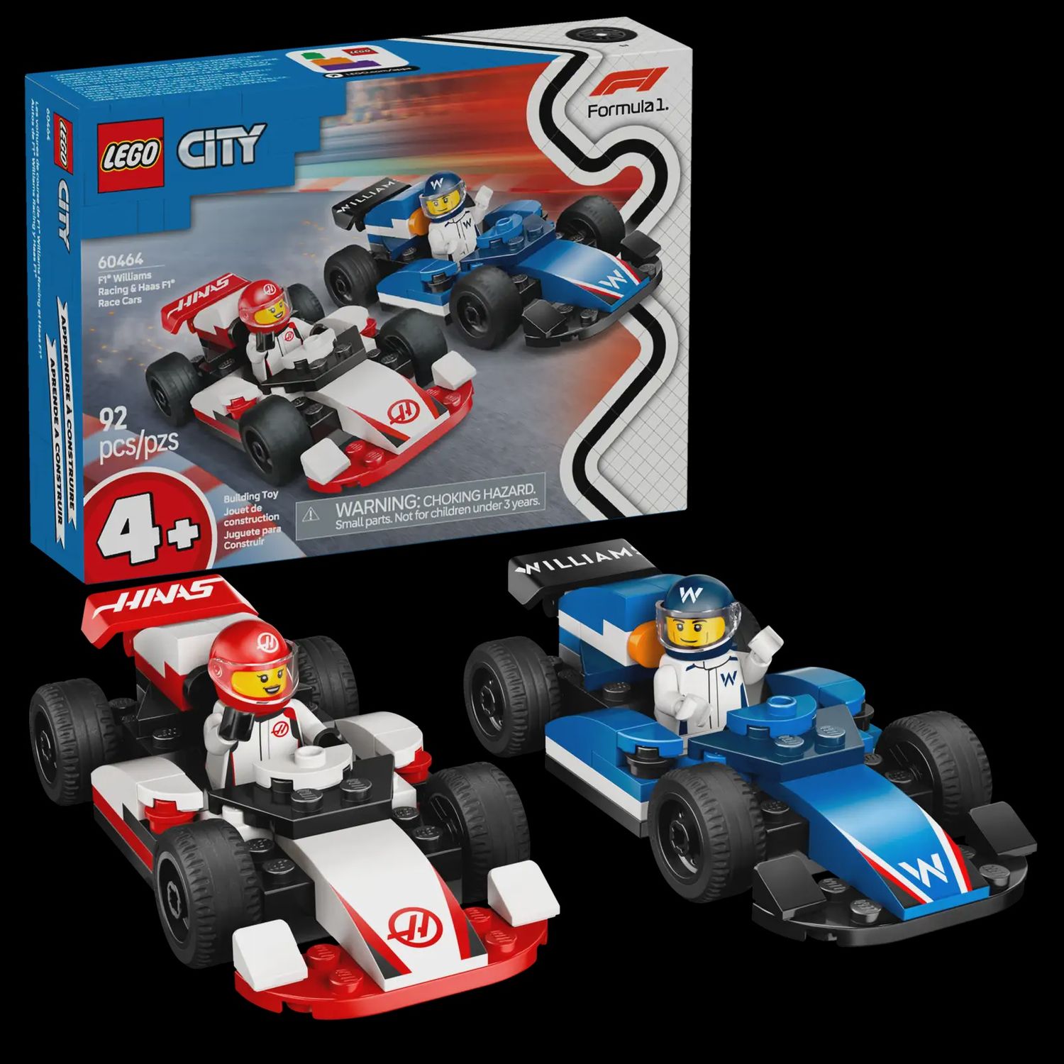 LEGO CITY F1 WILLIAMS RACING &amp; HAAS F1 RACE CARS