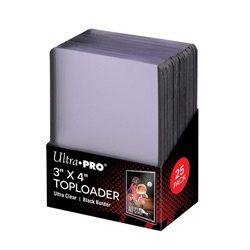 ULTRA PRO REGULAR TOPLOADER BLACK BORDER 25 CT