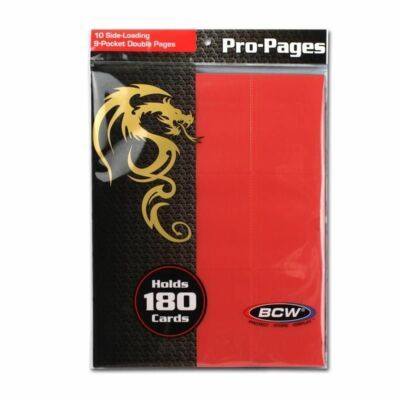 18 POCKET PAGES SIDELOAD RED 10 PACK