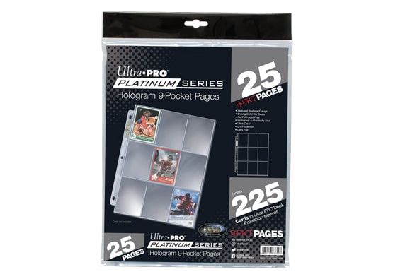 ULTRA PRO 9 POCKET PAGES PLATINUM 25 PACK