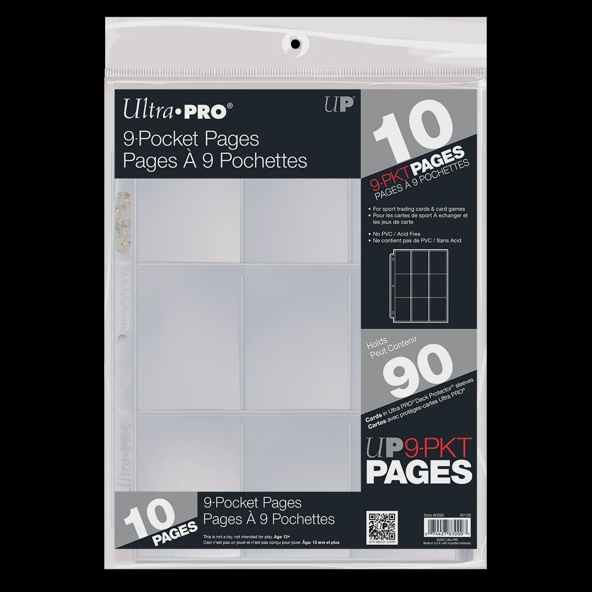ULTRA PRO 9 POCKET PAGES RETAIL 10 PACK