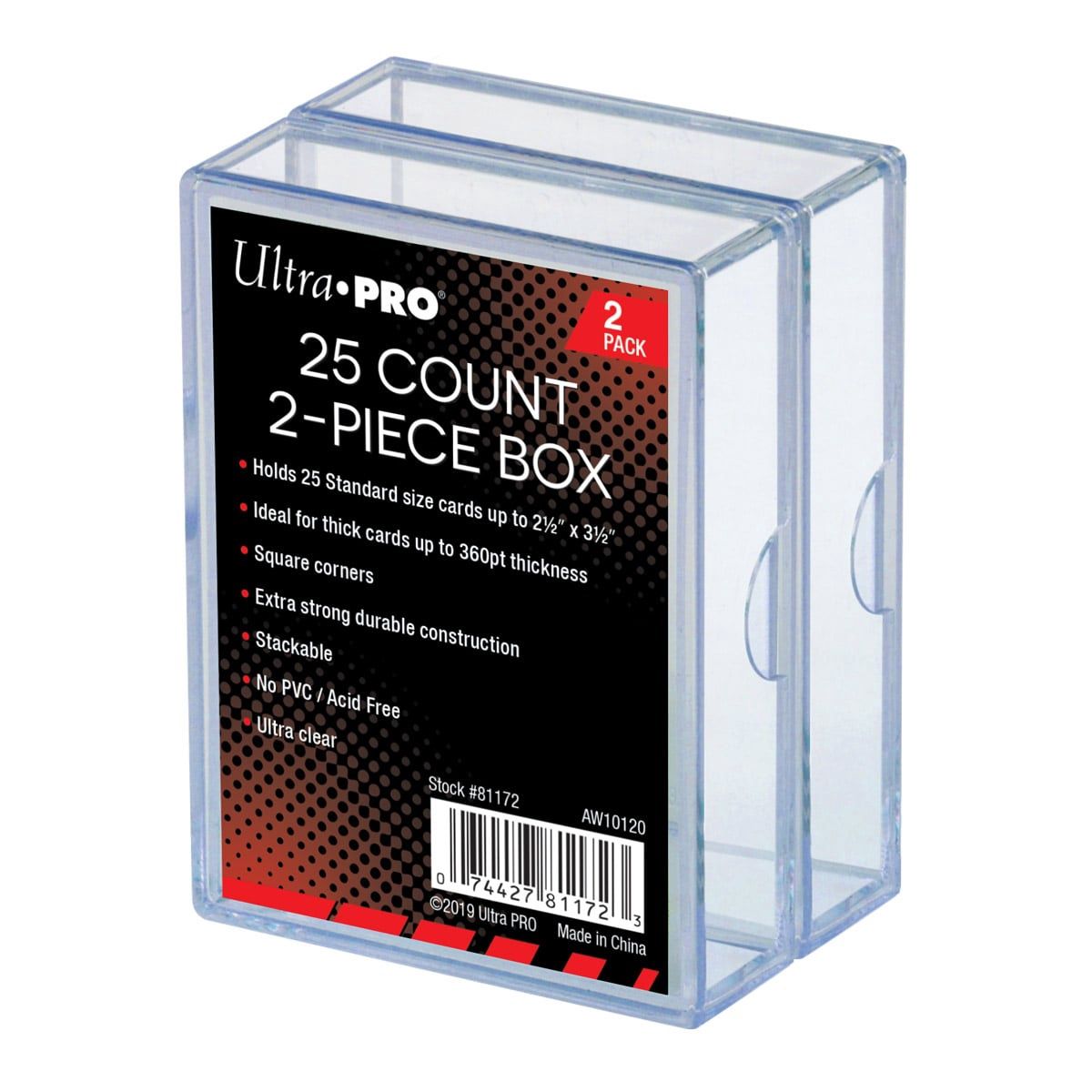 ULTRA PRO 25 CARD STORAGE BOX 2 PIECE