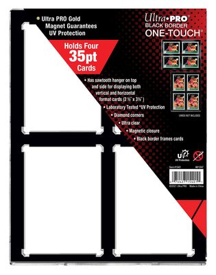 ULTRA PRO ONE TOUCH 35PT 4-CARD BLACK BORDER